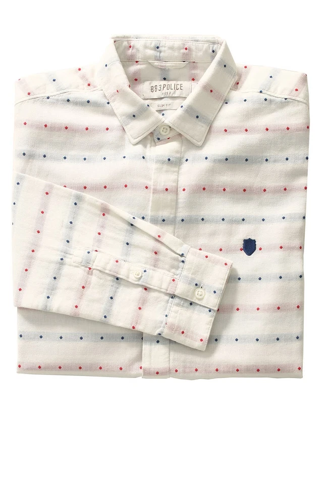 Camisa Hombre 883 POLICE Leopardo Manga Larga Camisa Corte Slim - Imagen 3 de 3