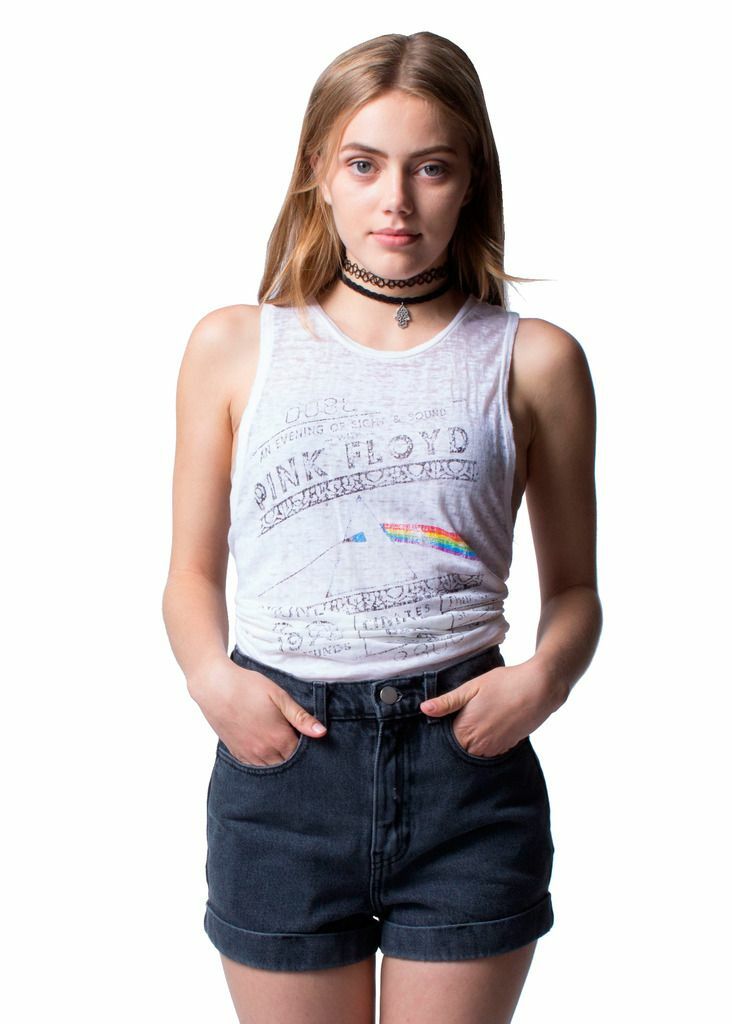 Adult Women's English Rock Band Pink Floyd 1973 Tour Burnout Cream