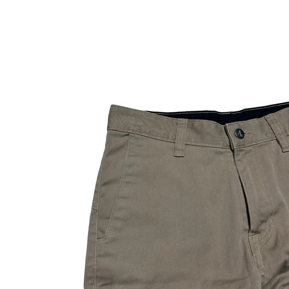 Volcom Frickin Chino Shorts Mens 28 Khaki Flat Front Casual Outdoors - Image 4 of 4