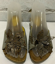 Sanita The Original Danish Clogs Leather Floral Sandal Size 37