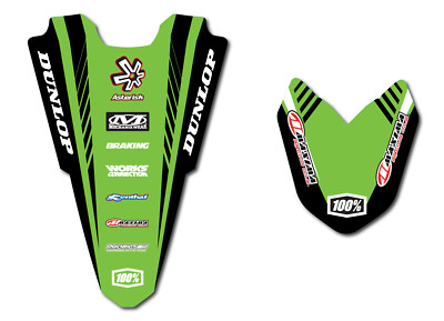 2004-2023 Kawasaki KX250F KX450F Front & Rear Fender Graphics Moto