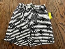 NEW Body Glove Boys Striped Bathing Suit Trunks / Shorts - Size S 8 -