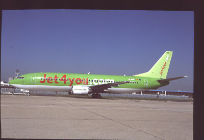 Orig 35mm airline slide Jet4you.com 737-46J OO-JAM