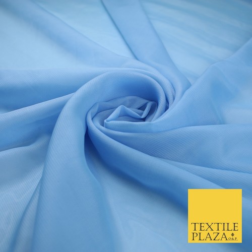 70 COLOURS Plain Dyed Chiffon Fine Soft Georgette Sheer Dress Fabric 57" Wide - Picture 124 of 209