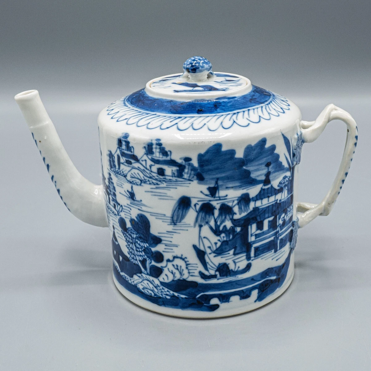 陶瓷蓝色1850-1899 中国风茶壶| eBay