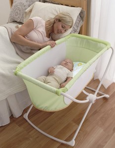 bassinet in bed