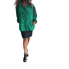 Jean Clair Shirt Dress Sz. M - Mini, Unique, 90s, Abstract, True Vintage