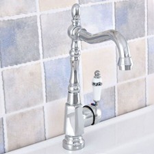 Polished Chrome Deck Mounted Bathroom Faucet Basin Vanity Sink Mixer Tap Zsf639