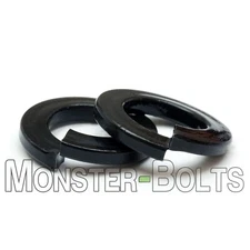 Metric Steel Split Lock Washers w Black Ox DIN 127B - M2 M2.5 M3 M4 M5 M6 M8 M10
