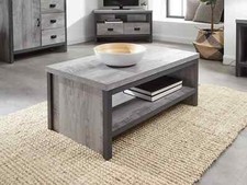 Image of Boston Simple Coffee Table Grey chunky 30mm top distressed finish
