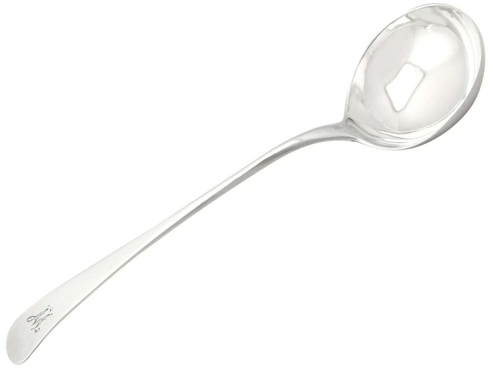 Antique George III Newcastle Sterling Silver Old English Pattern Sauce Ladle