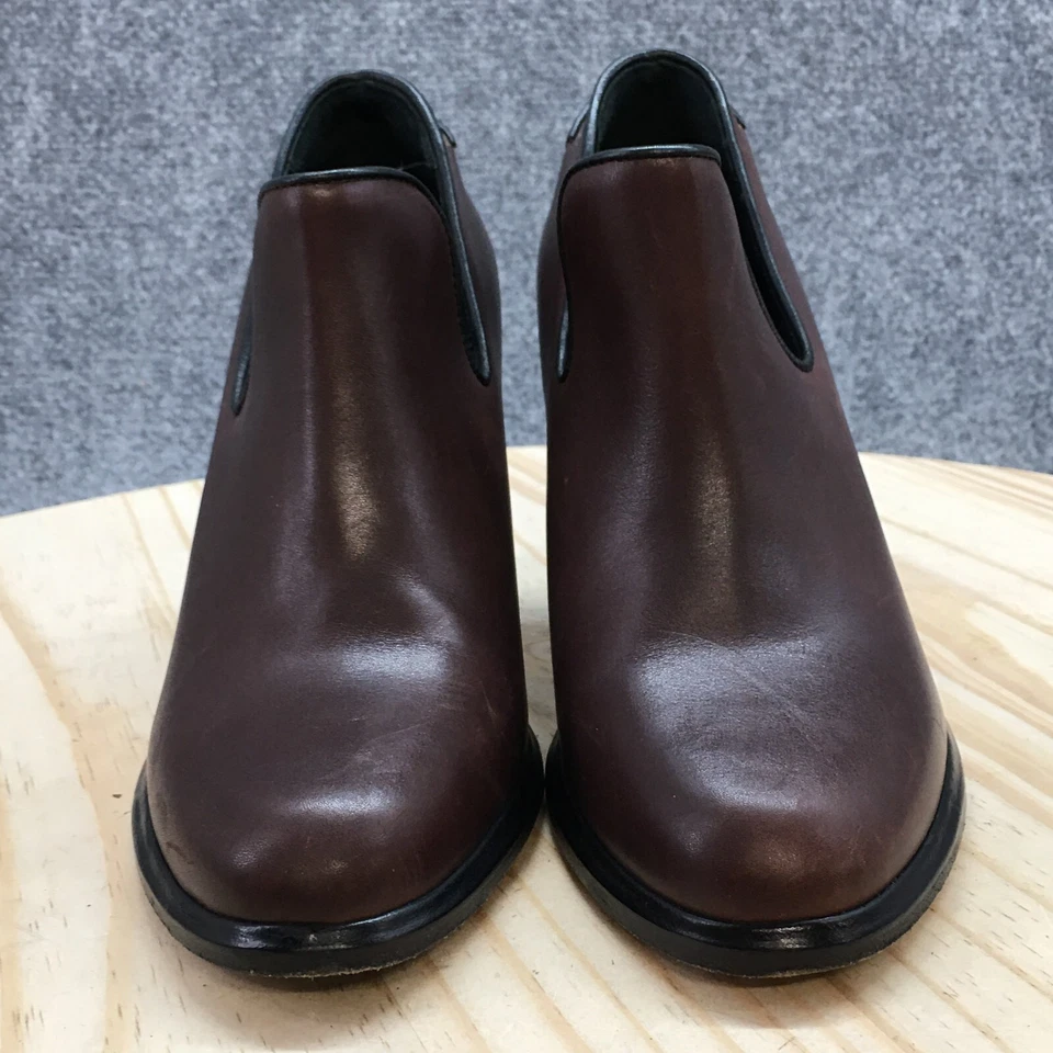 Rag & Bone Boots Womens 37 Ankle Booties Brown Leather Heeled Casual Almond - Image 4 of 4