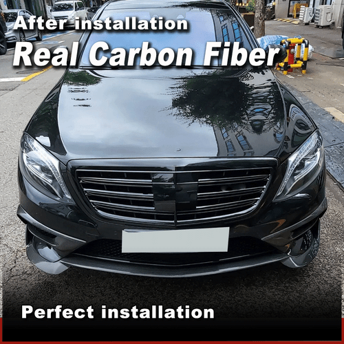 Carbon Front Flossen Splitter Canards Passt für Mercedes Benz W222 S63 AMG 14-17 - Picture 7 of 14