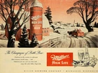 Vintage Miller high life beer advertisement reproduction steel sign bar decor