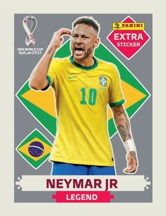 PANINI Extra Sticker Qatar 2022 #D14 NEYMAR JR. Brazil LEGEND