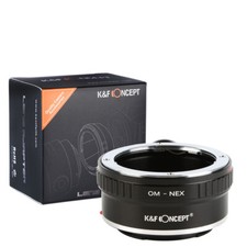 K F Concept Lens Adapter w/ Tripod for Olympus OM Lens to Sony NEX Cameras Body