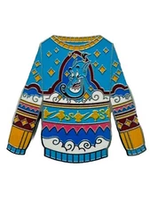 Disney Parks Pin 2023 DLR Genie Ugly Sweater Mystery Aladdin Holiday NWT HTF