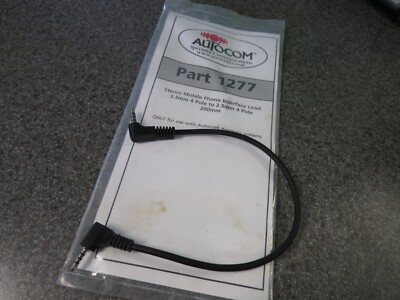 NOS Autocom Stereo Mobile Interface Lead 3.5mm 4 Pole to 2.5 4 Pole 200mm 1277