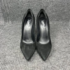 Saint Laurent YSL Janis Pumps Heels Black Suede Women’s Size 40 / US 9.5