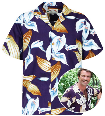 Chemise Magnum à Fleurs Rouge - Manches Courtes - Taille XL - Style Années 80