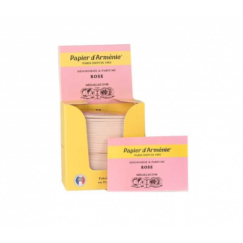 Papier d'Arménie Rose lot de 30 carnets encens naturel anti-odeur