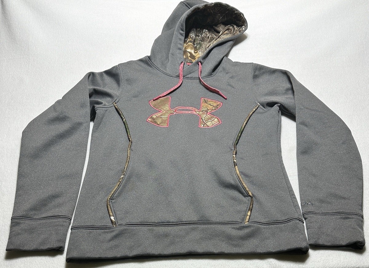 Under Armour Hoodie Women's Small Hunting UA Storm Caliber Style 1247106  Gray