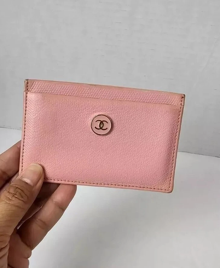 Porta-Cartão Vintage CHANEL Carteira Rosa - Imagem 2 de 4