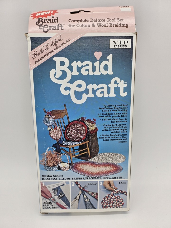 Vintage Braid Craft Kit Shirley Botsford Complete Rugs Pillows Baskets