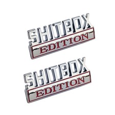 Shitbox Edition Emblem Chrome Badges Fits Chevy Honda Toyota Ford Car Truck