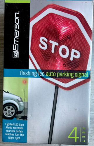 Emerson LED Auto Parking Signal Light Safety  Stop Sign 4ft Flashing garage - Afbeelding 1 van 5
