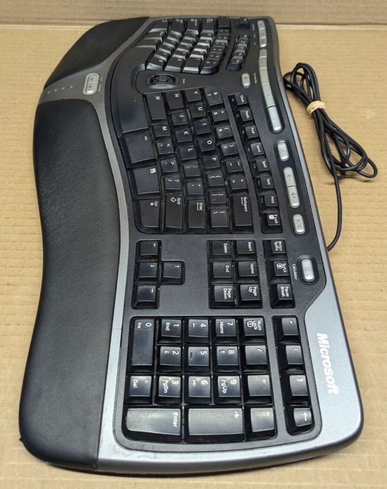 Microsoft Natural Ergonomic PC Keyboard v1.0 KU-0462 Wired USB **READ** - Image 2 of 4