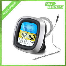 Digital Meat Thermometer with Long Probe, Large LCD Touchscreen, Oven and Grill