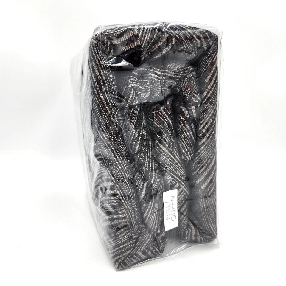 Capa de Edredom Hudson Park Marrom Texturizado Luxo Deco Ventilador Conforto Tamanho Completo/Rainha - Imagem 4 de 4