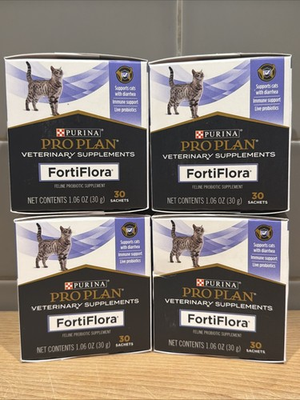 #ad Purina Pro Plan FortiFlora Cat Probiotic 120 Sachets 4 Boxes Exp 5 26 Sealed $40.00