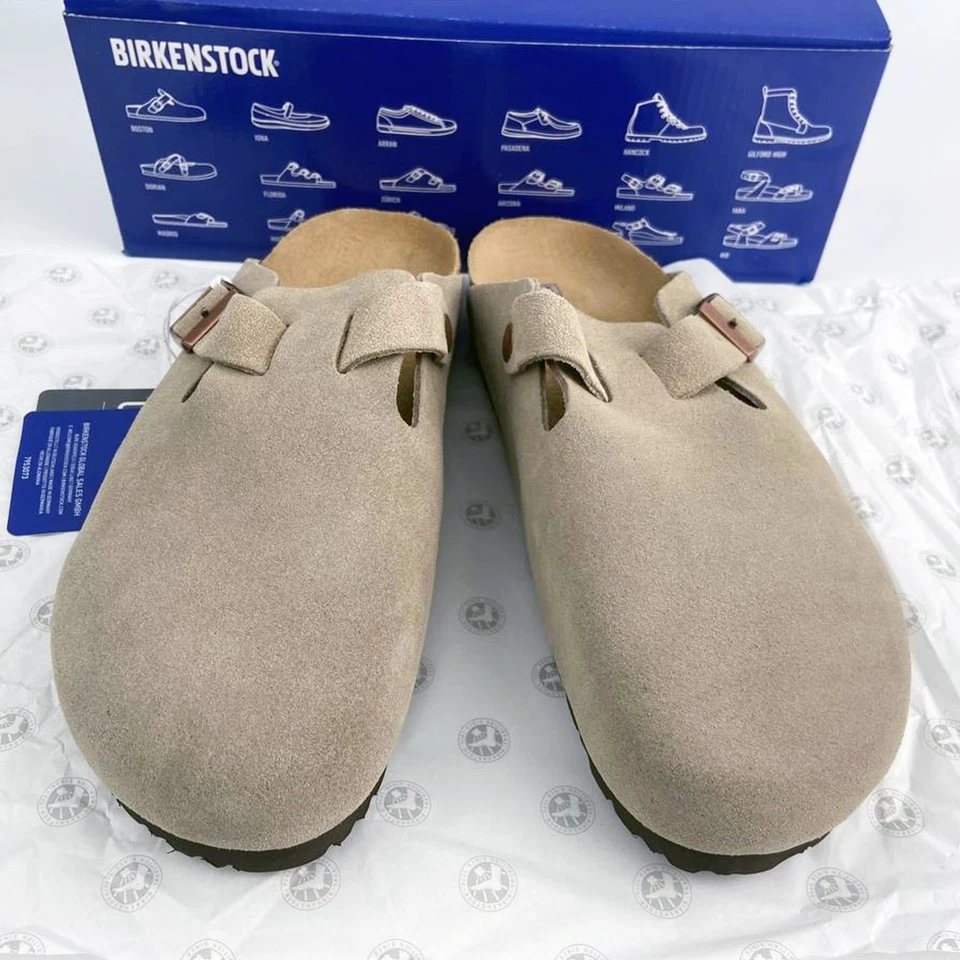 Birkenstock Boston Taupe Leather Narrow Women/Wide Men EU37-45 Sandal Shoes - Image 4 of 4