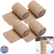 ANPHSIN 4 Rolls Natural Burlap Tree Wraps - 4.7in x 16.4ft Burlap