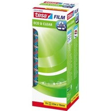 tesafilm eco & clear, 8 rolek, 19mm, pudełko biurowe 33 metry na rolkę