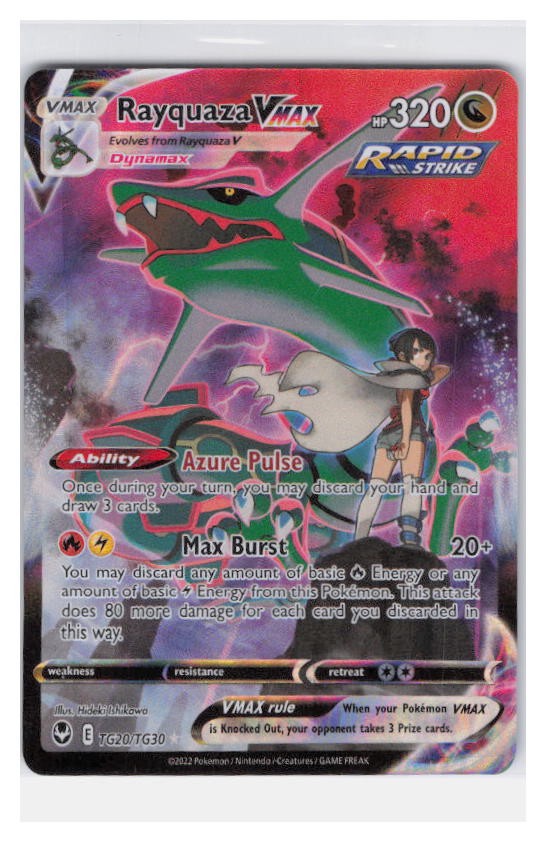 Rayquaza VMAX Holo Ultra Rare SWSH12: Silver Tempest Trainer Gallery TG20/TG30 N