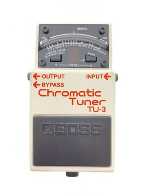 Boss TU-3 Chromatisches Stimmgerät Effektpedal WHT für Gitarre Bass 75-80 Zeichen