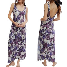 Free People Intimately FP Worth The Wait Floral Maxi Slip Dress Women Small NWOT