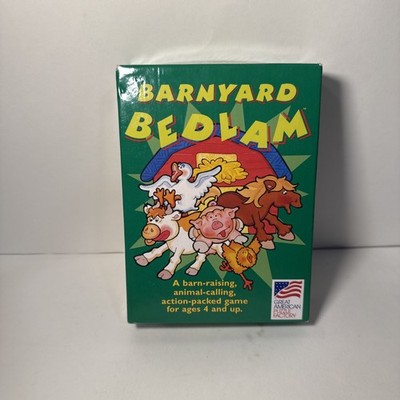 BARNYARD BEDLAM Kid's Card Game Matching Animals - 1998 - COMPLETE Vintage