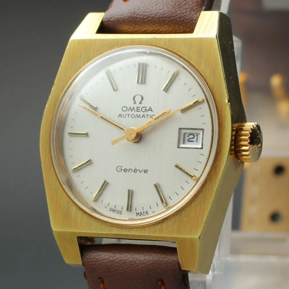 Vintage Women\'s OMEGA Genève Dynamic Automatic Small Size Gold Plated \