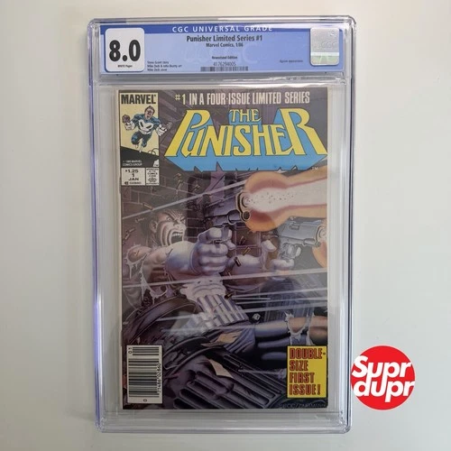 The Punisher #1  CGC 8.0 Graded (Marvel Comics January 1986)
