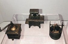 Three 3 Vintage Novelty Die Cast Metal Pencil Sharpeners Collectible, all work