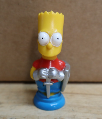 #ad Bart Simpson Orange The Simpsons 2.5” Chess Piece 1992 Replacement Pawn $3.98
