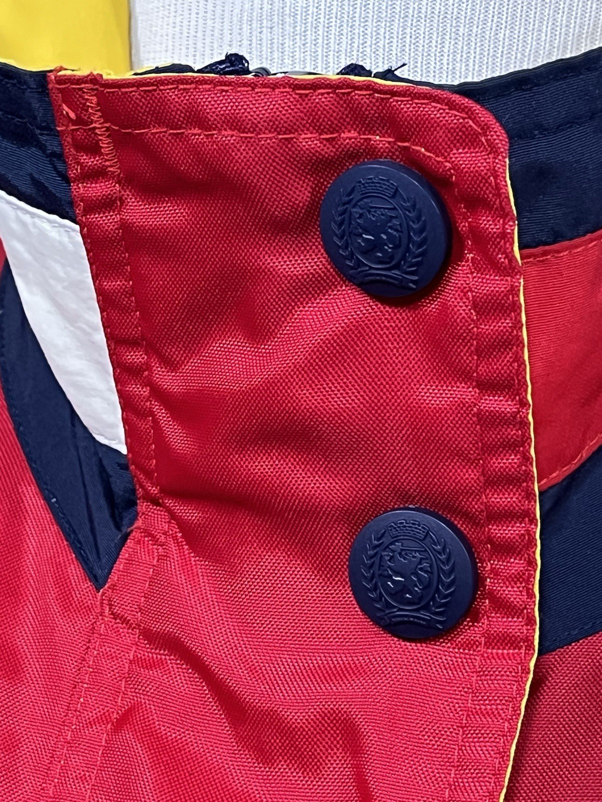 Vintage Tommy Hilfiger Red Jacket Womens Small Colorblock Lined 90s thumbnail 3