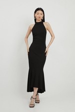 Karen Millen Bodycon Midi Dress UK8 in Black RRP £249