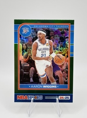 2024-25 Panini Nba Hoops Aaron Wiggins #192 Premium Green Prizm OKC Thunder  