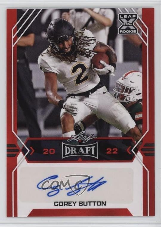 2022 Leaf Draft Red Corey Sutton #BA-CS1 Auto 18t1