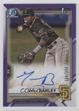 2021 Bowman Chrome Prospect Purple Refractor /250 Jordy Barley #CPA-JBA Auto rp9